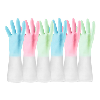 洗碗手套女薄款防水耐用型厨房家务清洁洗衣衣服橡胶手套